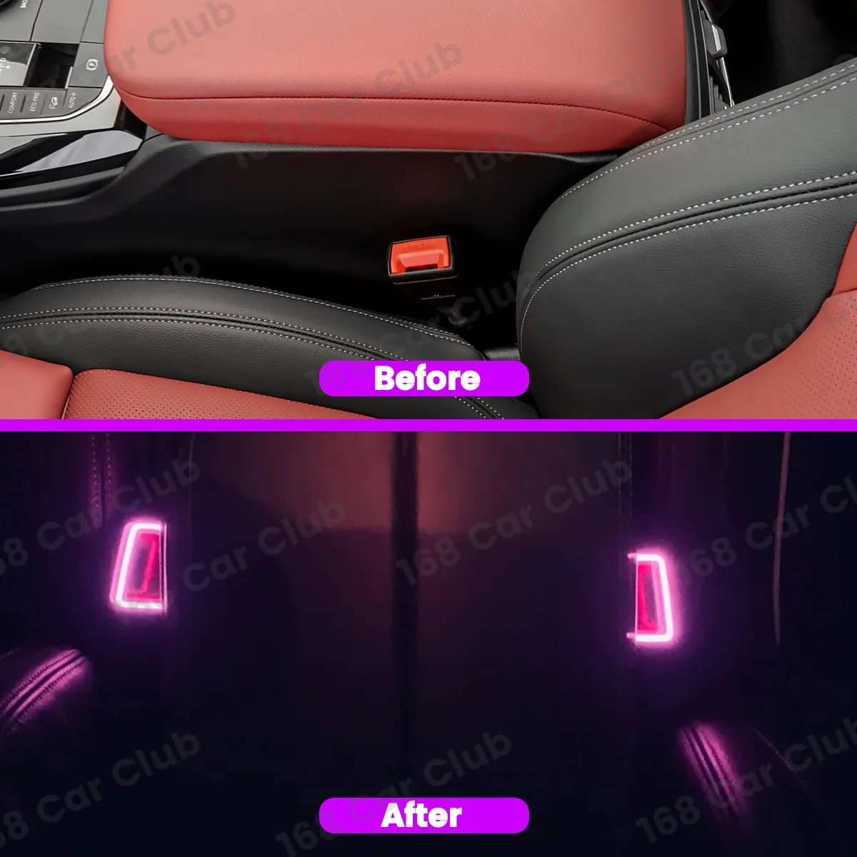 11 Colors Ambient Light For BMW 2 3 4 5 6GT 7 8 Series G20 G30 G05 G06 G07 G01 G80 i3 i4 M3 M4 LED Seat Belts Safety Buckle Lamp