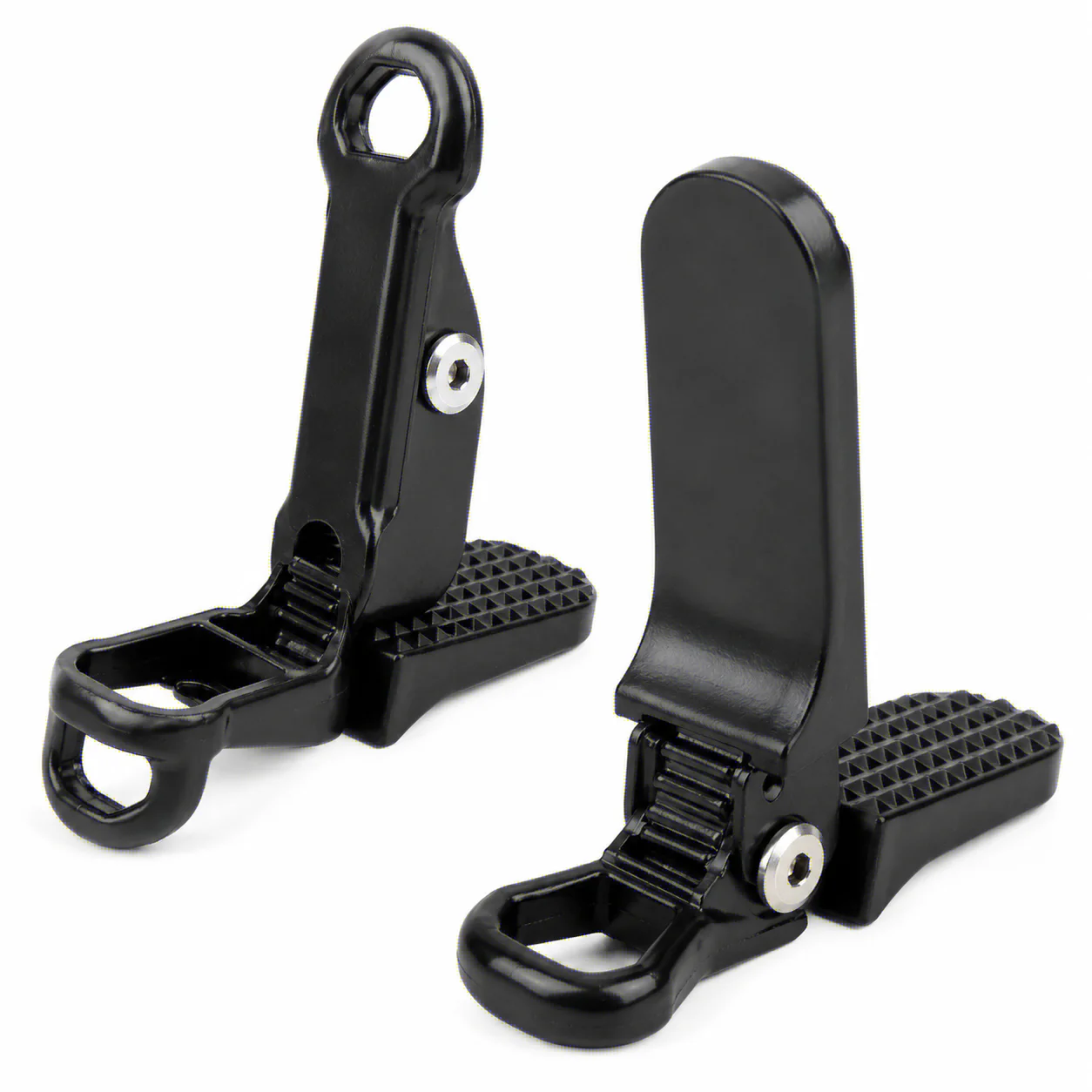 bike Foldable Bicycle Rear Foot Pegs Aluminum Alloy Passenger Footrests Pair with Anti Slip Surface