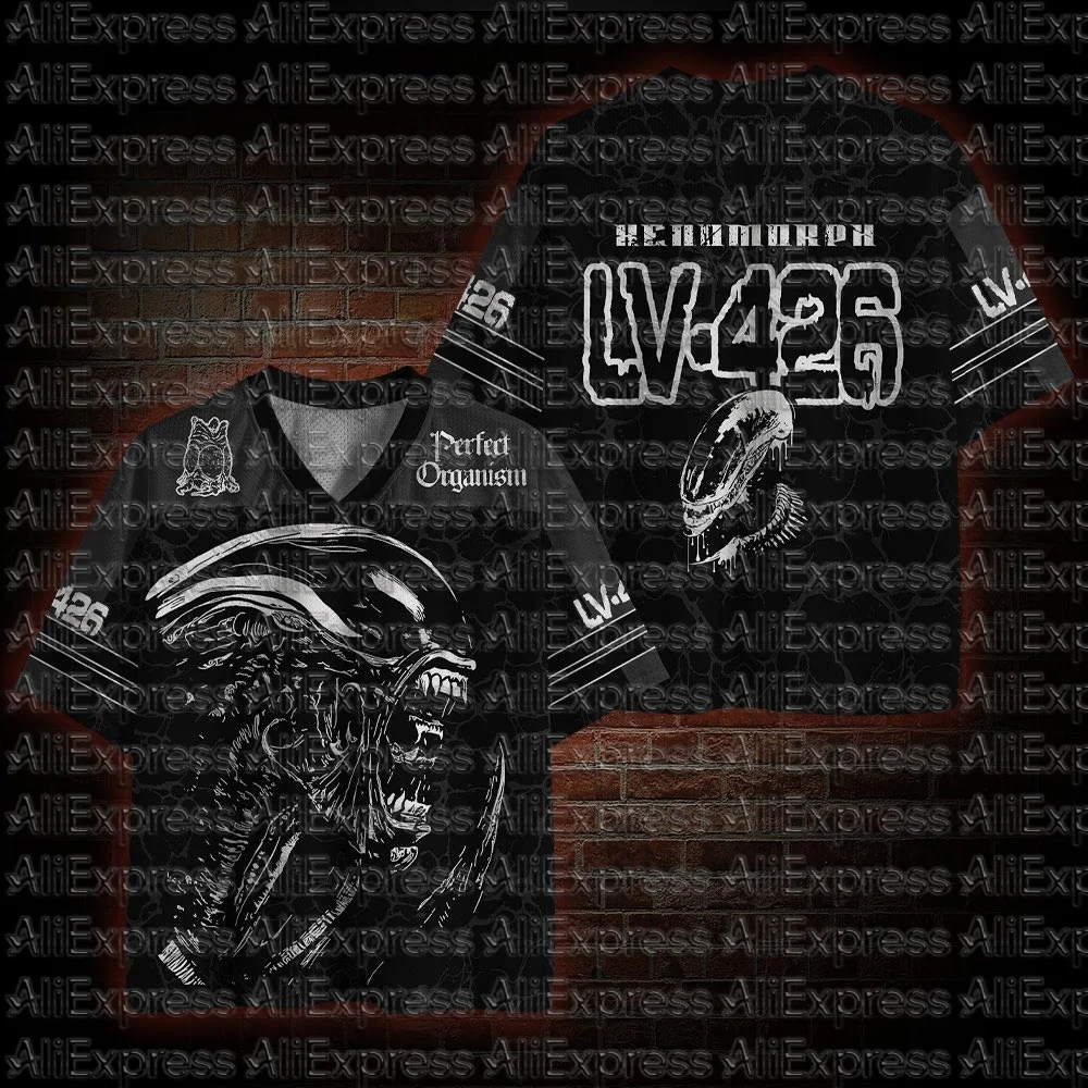 2026 New Movie Sports Fashion Adult and Children's Short Sleeve V-neck Street Eye Clothing Gothic Style Horror Fans Gift