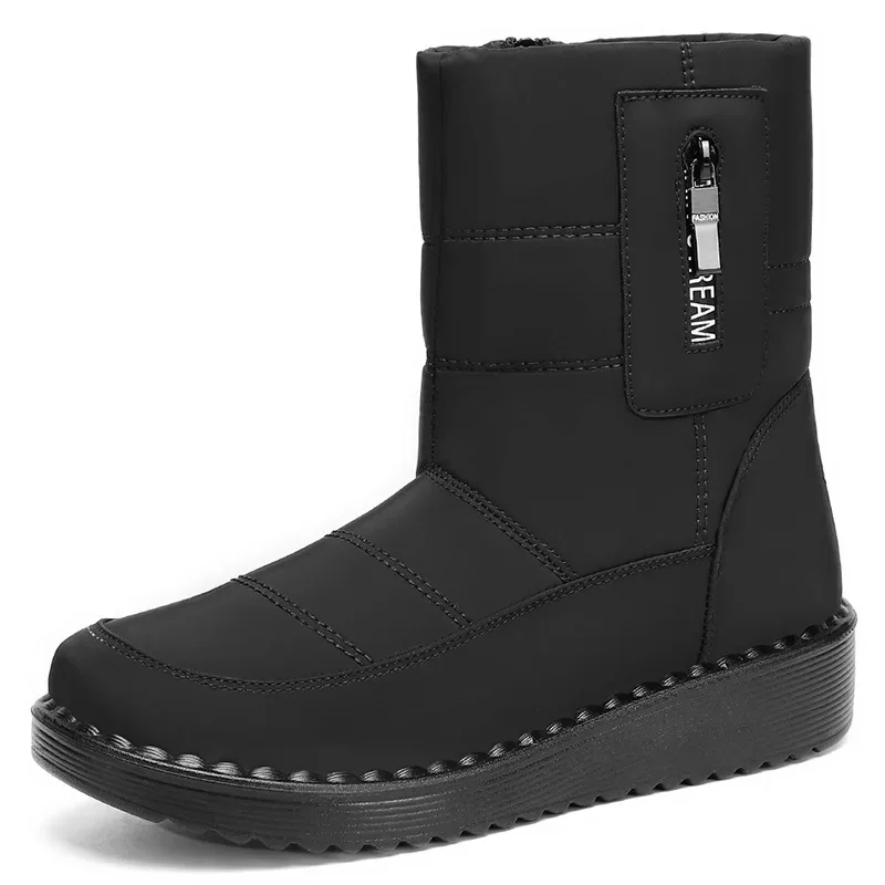 Zapatos de algodón para mujer, botas largas gruesas de felpa para exteriores, cálidas y deportivas para la nieve, nuevo estilo, invierno, 2024