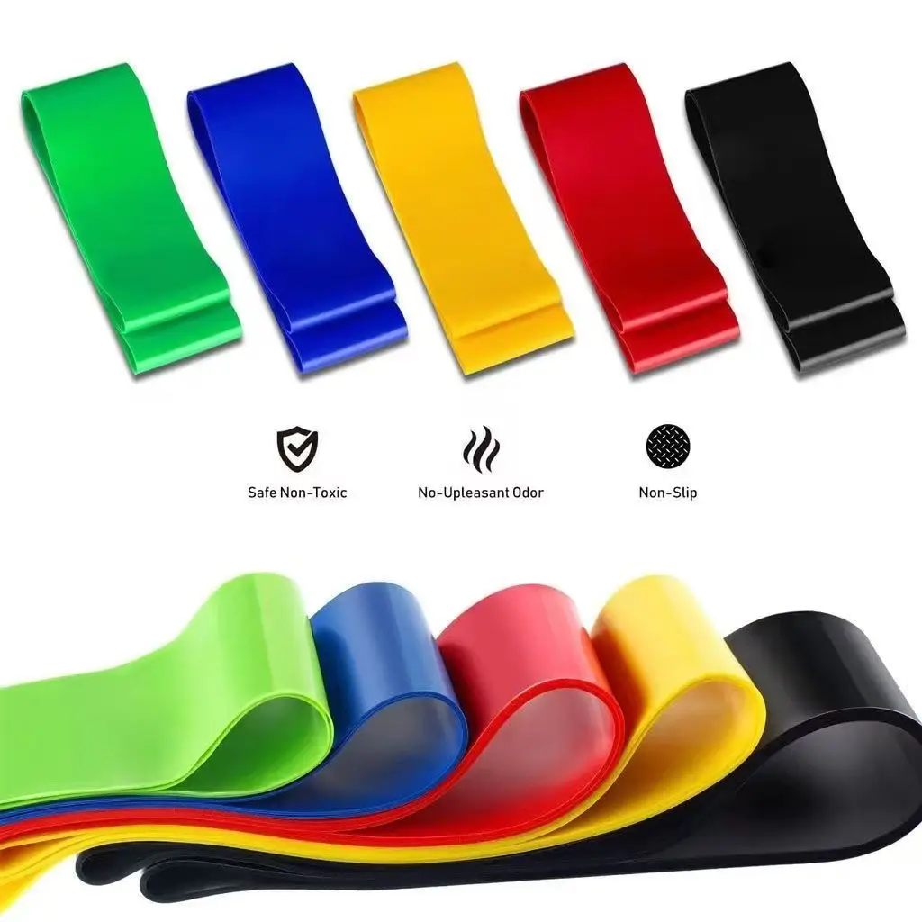 5Pcs/Set Yoga Resistance Bands Women Men Home Gym Bodybuilding Gluteal Muscle Fitness Training Exercise Workout Band Rubber Loop