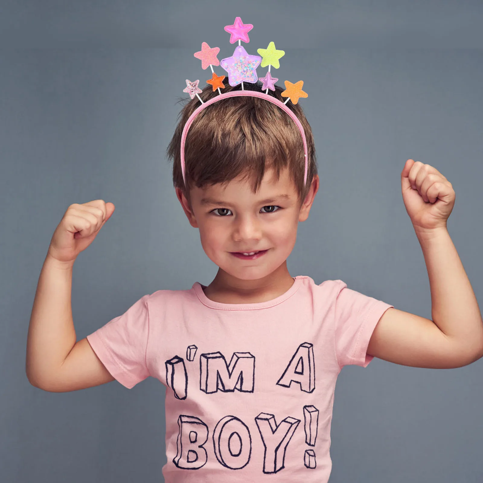 نجمة عقال الاطفال هيرباند حفلة عيد ميلاد غطاء الرأس الإبداعية الكرتون الشعر الأطواق للأطفال النساء مهرجان صور الدعامة