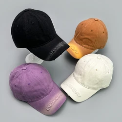 Zepsuty styl wyszywane litery Retro czapka bejsbolówka nowych mężczyzn kobiet parasol oddychający wszechstronny czapka typu Snapback uliczny