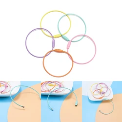 10Pcs/Lot Stainless Steel Wire Keychain Cable Rope Key Holder Keyring Key Chain Rings for DIY Hand Jewelry Key Holder Tools