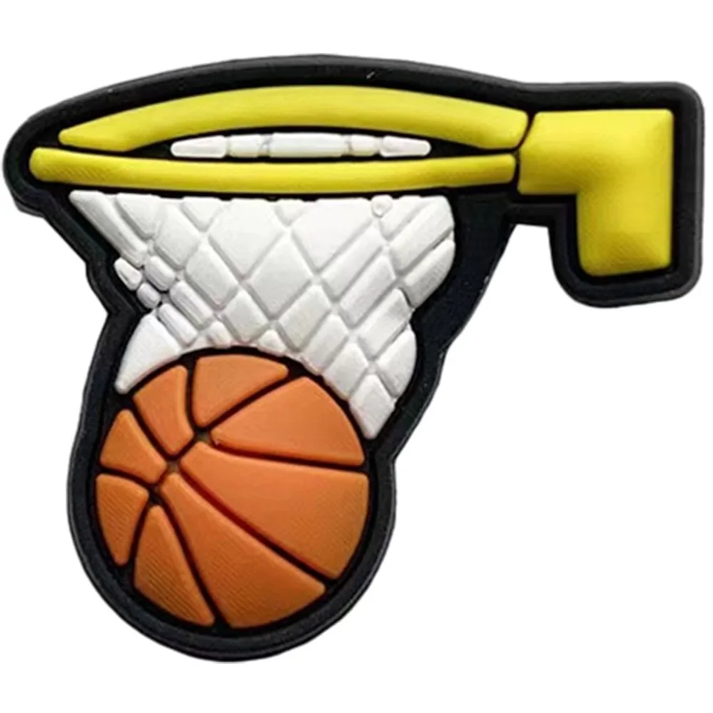 Basketball PVC Schuhschnalle Herz Krone Designer Schuhe Charms Zubehör Clogs Dekorationen Clips Unisex Geschenkbevorzugung – Detail 8