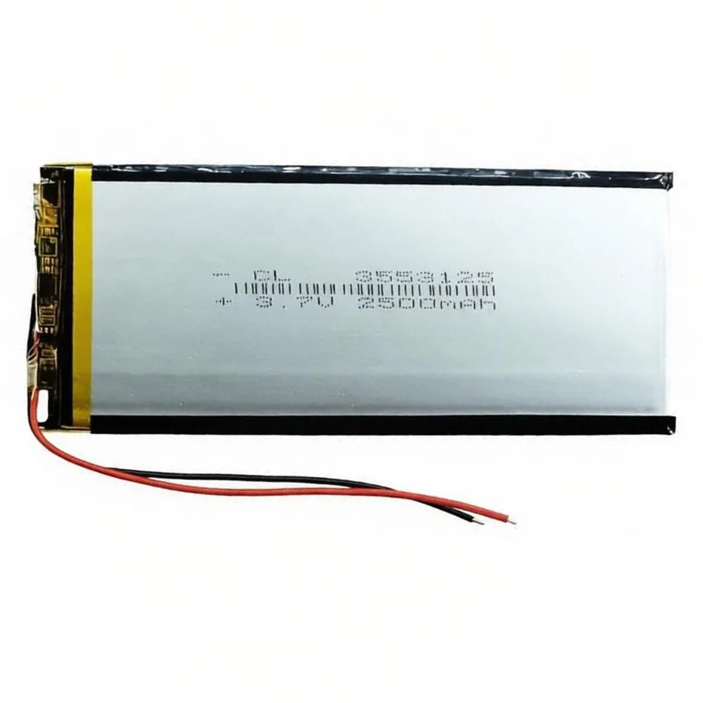 3.7V 2500mAh 3553125 Lithium Polymer LiPo Rechargeable Battery For Power Bank GPS Tablet PC Laptop DVD PAD PDA Camera Speaker