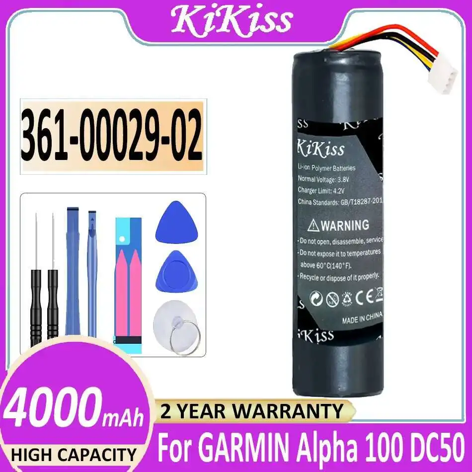 

4000Mah Stable 361-00029-02 Dog Ring Battery For Garmin Alpha 100, DC50, GAA002, GAA003, GAA004, T5 , TT10, TT15