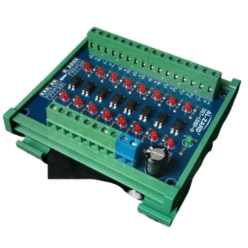 8-channel Optoelectronic Isolation Module PLC Signal Level Voltage Conversion Board PNP Output DST-1R8P-P