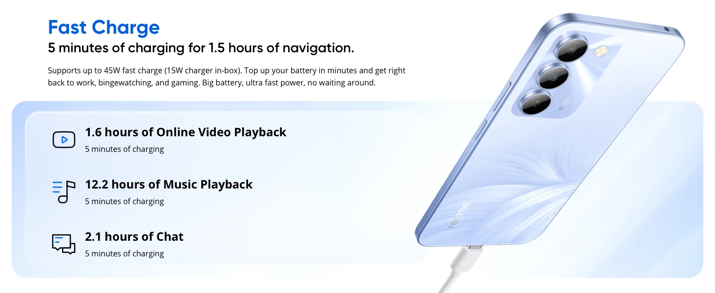 realme C100 5G Smartphone, 6600mAh Titan-Akku, (18+6) GB RAM + 256GB, 144Hz Display, Militärischer Widerstandsschutz, 45W Ladefunktion, AI 50MP Kamera, Dual-SIM Android 16, Blüten-Design – Detail 8