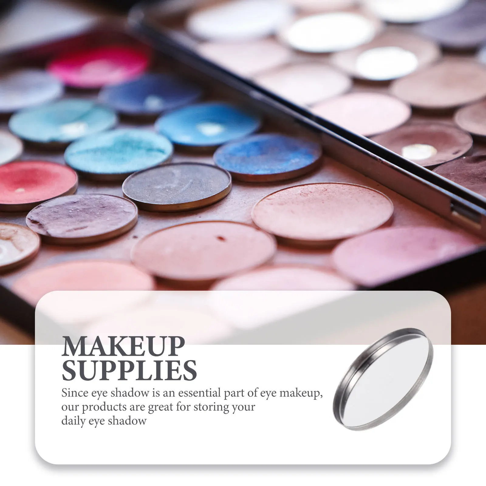 

20pcs Eyeshadow Tray Stainless Steel Empty Metal Plate For Diy Pallet Portable Makeup Organizer Travel Essential