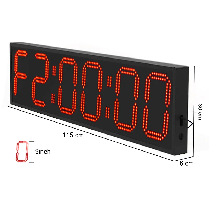 Giant 9 Inch Outdoor Sports Waterproof Training LED Countdown Competition Countdown Clock