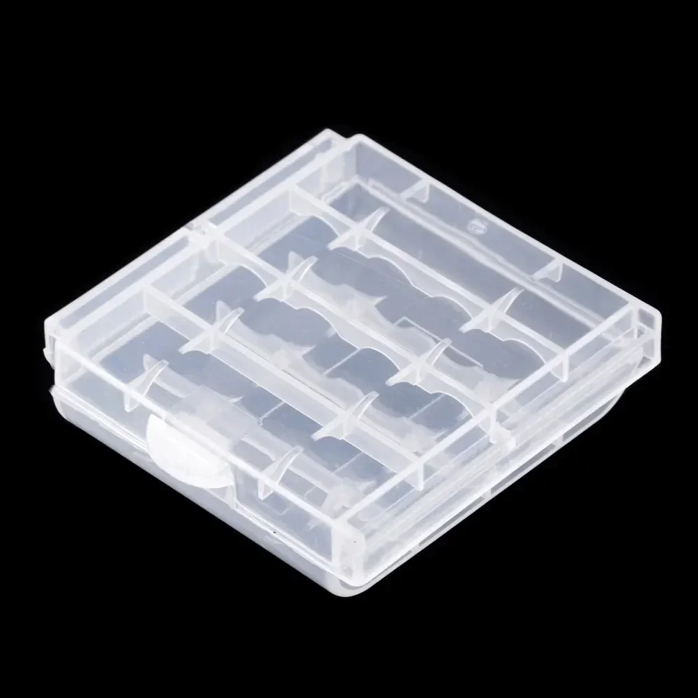 5 X White Hard Plastic Case Holder Storage Box Cover For Rechargeable AA AAA Batteries Battery Storage Boxes 60x60x10mm