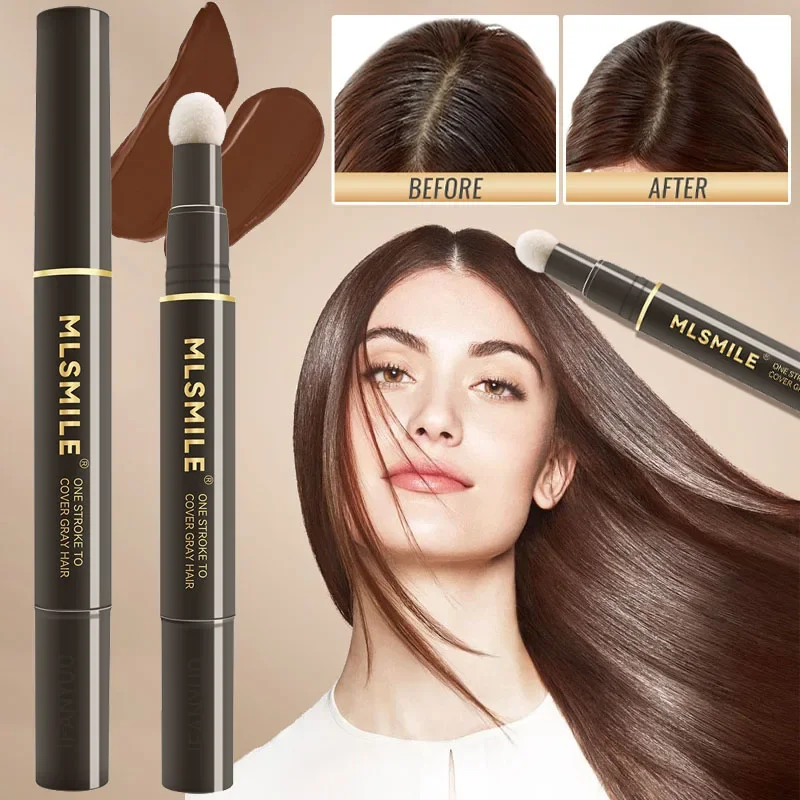 Brown Black Soft Head Pen Temporary Liquid Hair Color Instant Gray Root Coverage Hair Dye Stick One-Time Cover White Grey Hair