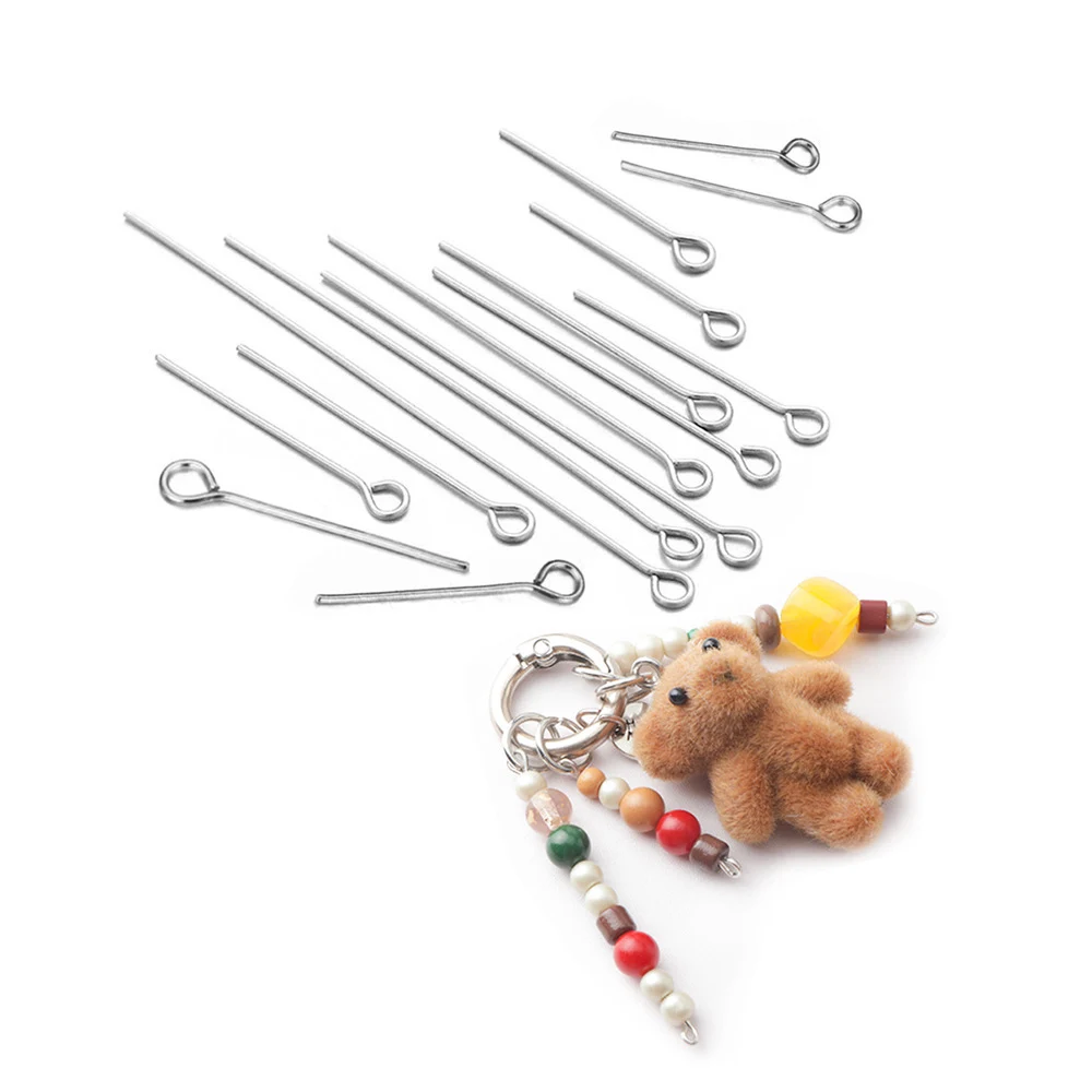 100pcs 16-60mm alloy figure-9 bent pins, bead pendant connectors Eye Head Pins for jewelry making DIY Supplies accessories