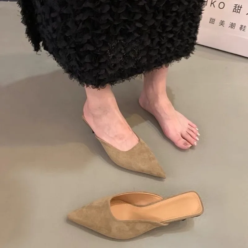 Women's Leopard Print Pointed Toe Mules Breathable Lightweight Slip on Comfortable Shoes for Office Daily Casual All Season Wear view 5