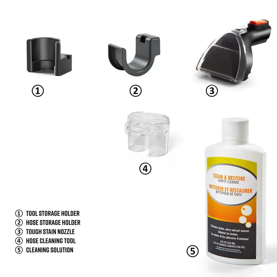 SCC301 0901 Pulitore per tappeti con amplificatore per tappezzeria, dettagli per auto e auto con strumenti per animali domestici, tappeti e divani