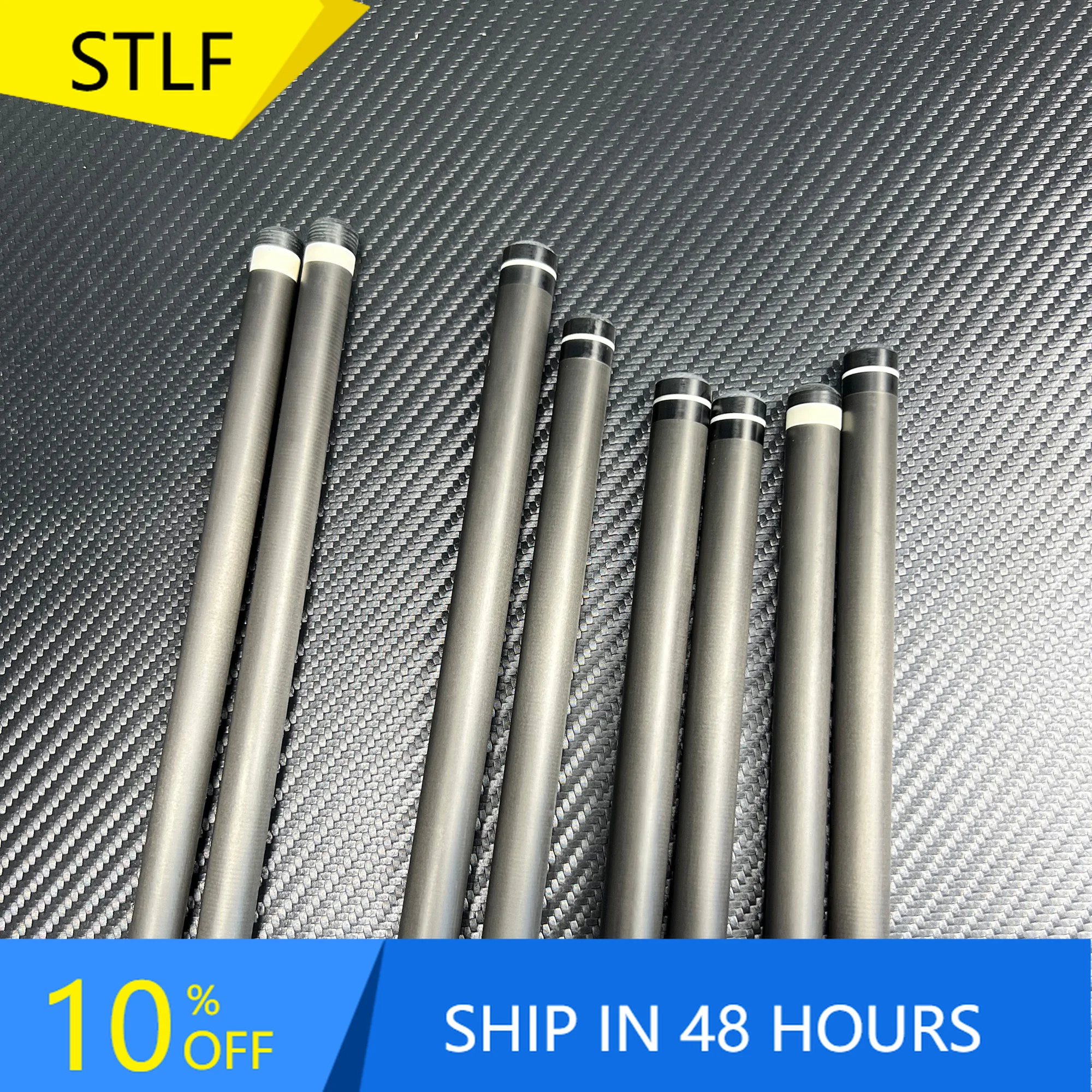

STLFBest Ultra-Low Deflection 12.4 11.8 12.5 Carbon Fiber Pool Cue Shaft Stick Real Pure and Smooth Snooker Billiard Cues