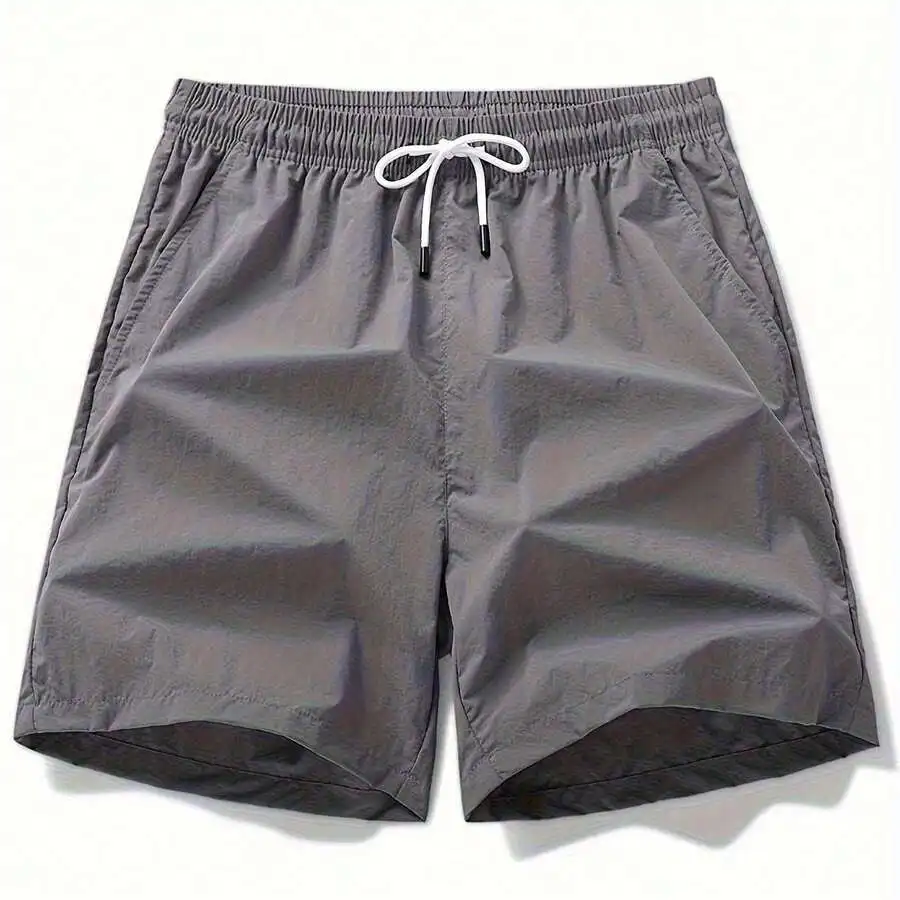 

Mens Solid Color Drawstring Beach Shorts Casual Summer Sportswear Plus Size
