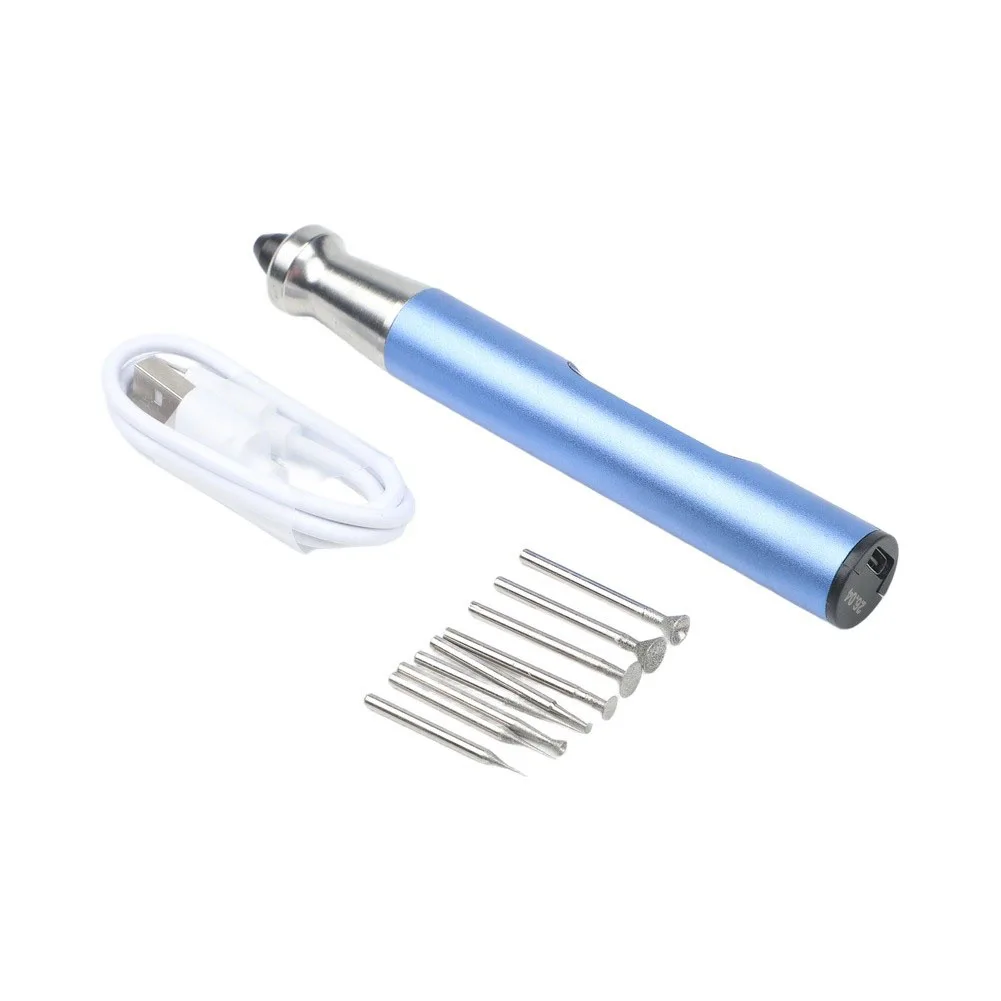 IRX6 Electric Polishing Pen 37000RPM 3 Settings Steel Body With 9 Grinding Heads For IC Polishing Cutting Screw Removal Tool