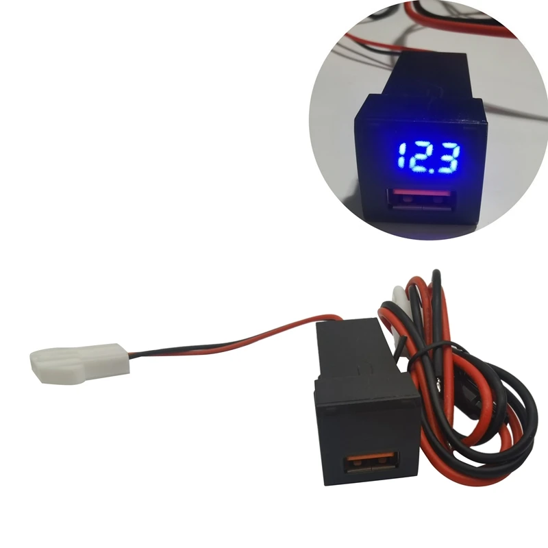 

Car USB Charger Socket With LED Digital Display Voltmeter For Toyota QC 3.0 Quick Charge