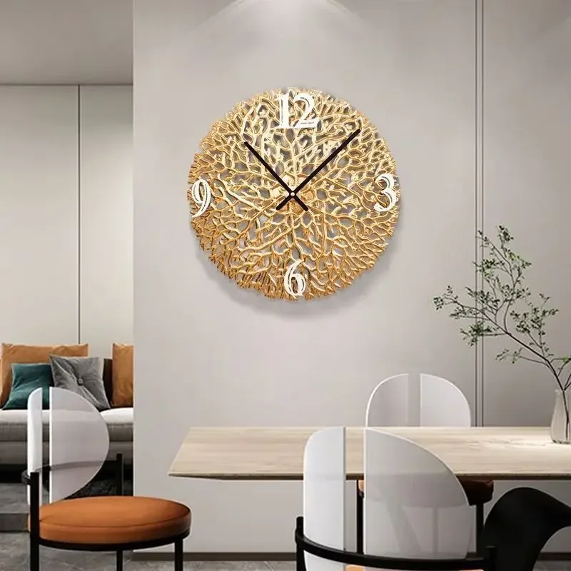 Chinese style wall clock, family living room, office, Nordic wall decoration, modern and fashionable wall hanging accessories, c