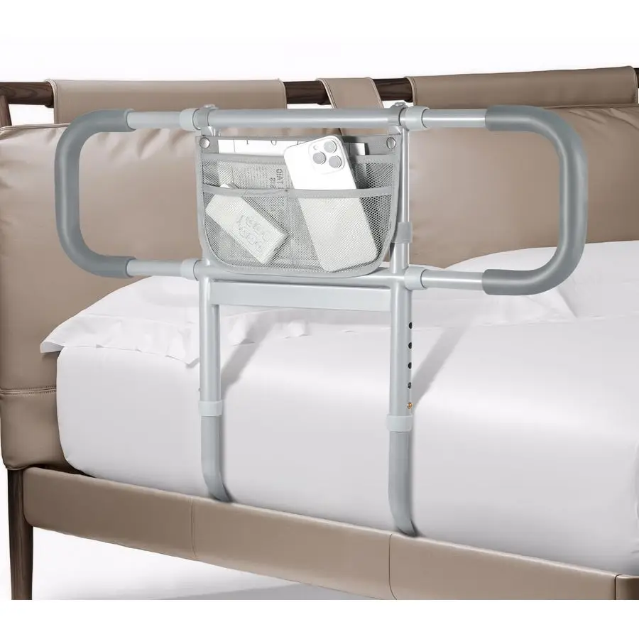 

Bed Rails for Elderly Adults Safety, Extended Bed Assist Rail for Seniors Adjustable Side Bed Guard Rails Handle Support Bar wi