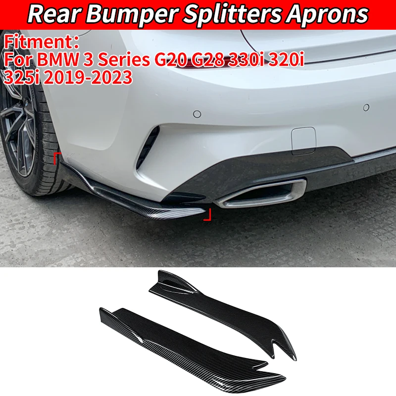 

For BMW 3-Series G20 G28 330i 320i 325i 2019-2023 High Quality Car Rear Bumper Diffuser Exhaust Pipe Lip Body Kit Auto Accessory