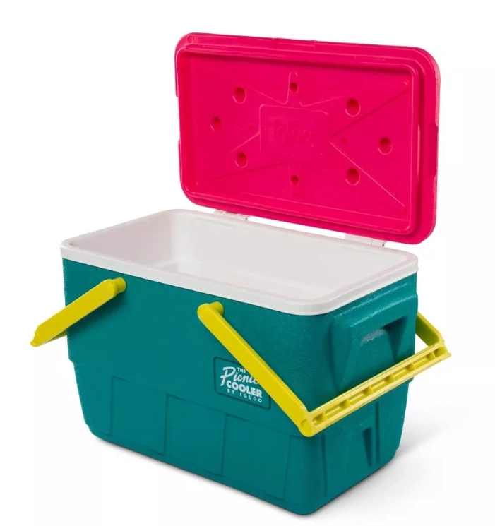 Retro Picnic Basket 25qt Cooler - Dark Jade