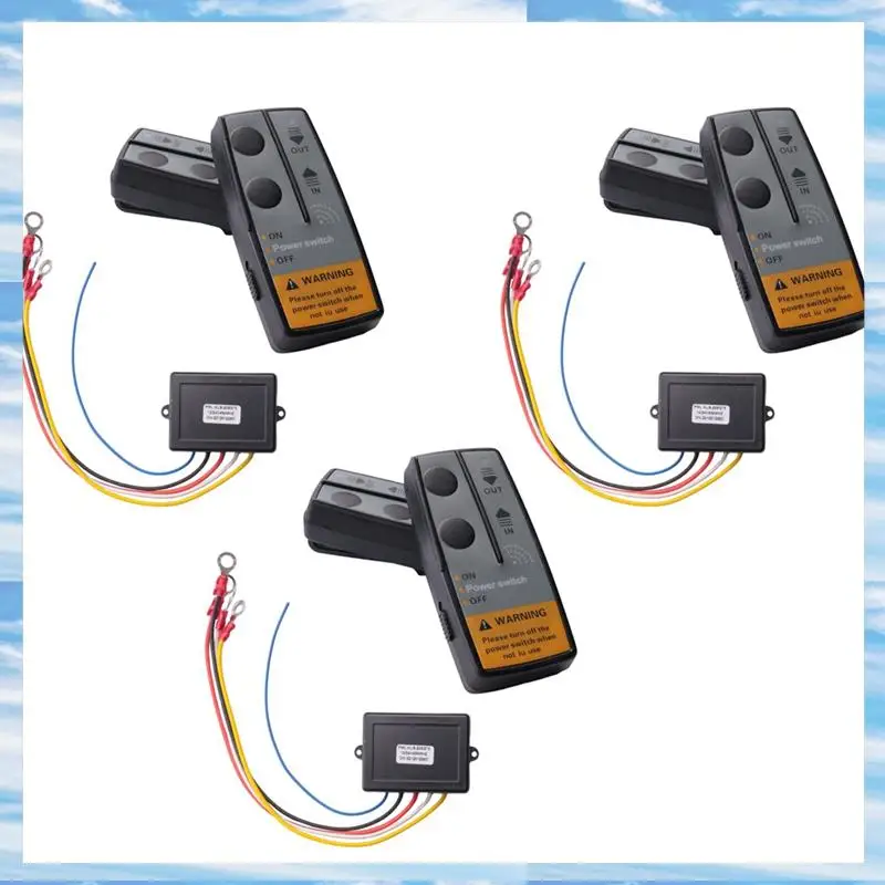 

T31C-9Set 12V 24V 2.4G 50M Universal Car Wireless Winch Crane Remote Control Controller With Twin Handset Remote Range