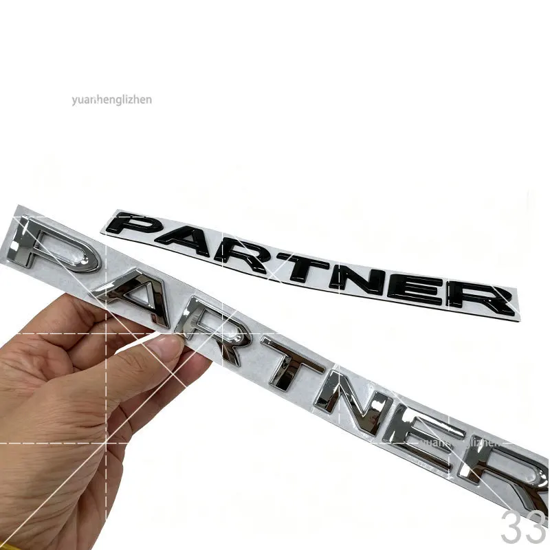 For Peugeot Partner Logo Camper Cargo Van MK3 Refit Lettering Metal Badge Stickers Car Rear Trunk Body Emblem Auto Accessories