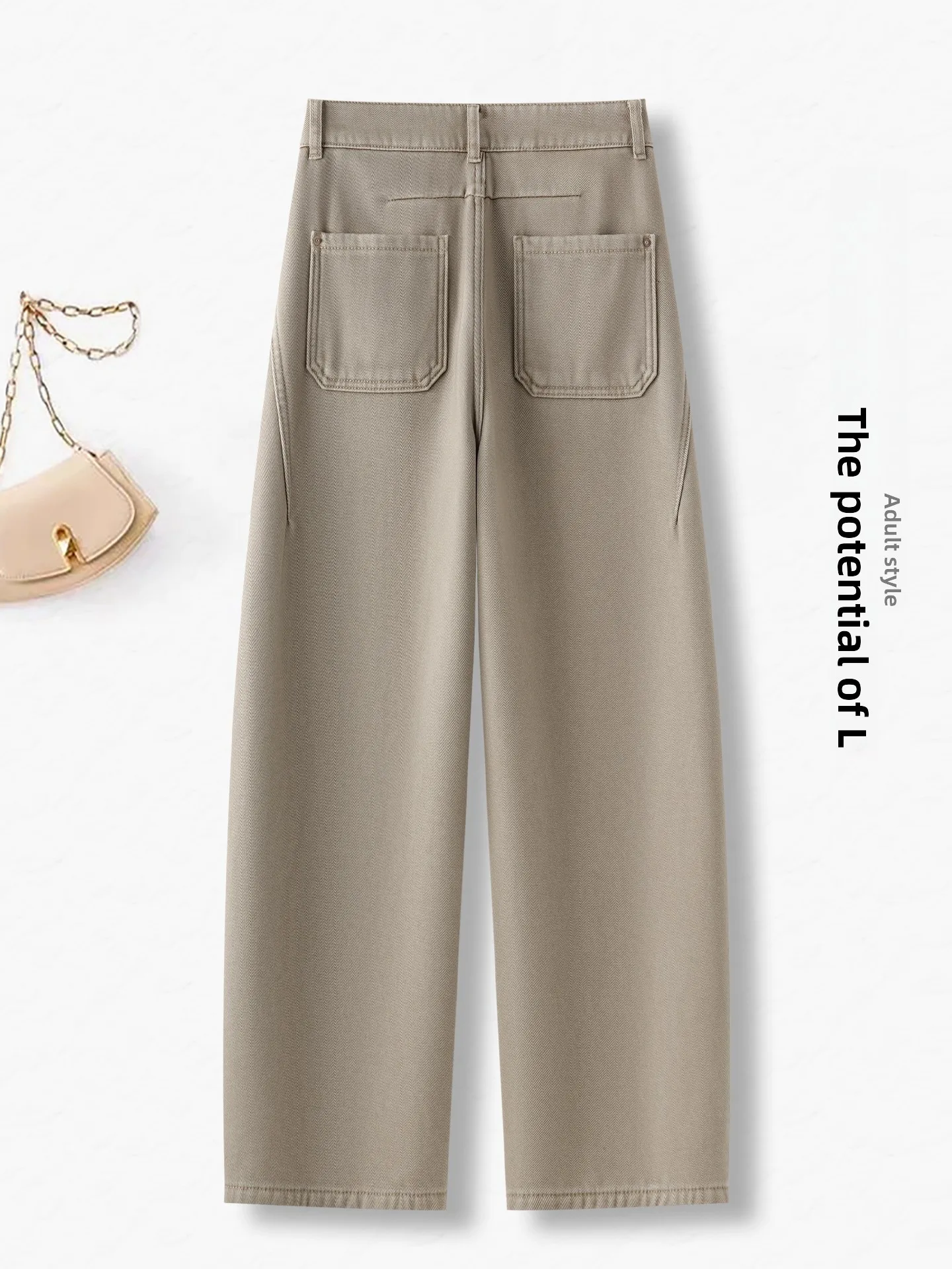 High Waist Flattering Slimming Casual Fleece Lined Wide Leg Banana Pants Women's Knife  Denim Jeans Autumn Winter New Arr...