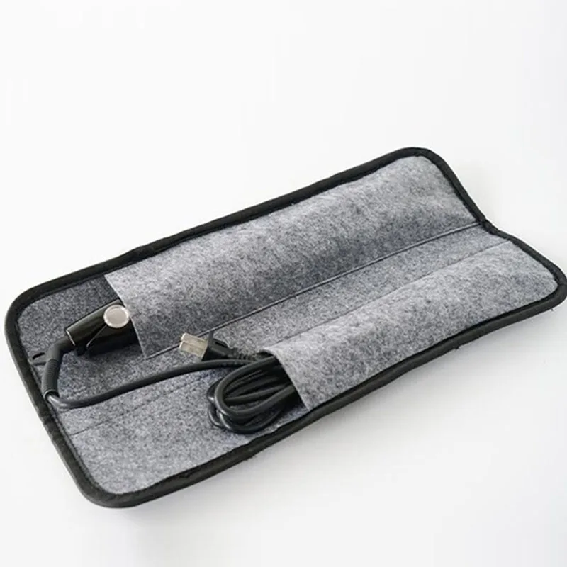 Heat Resistant Flat Iron Case Portable Hair Straightener Pouch Curling Iron Straightener Holder Bag for Hair Tools Curling Iron
