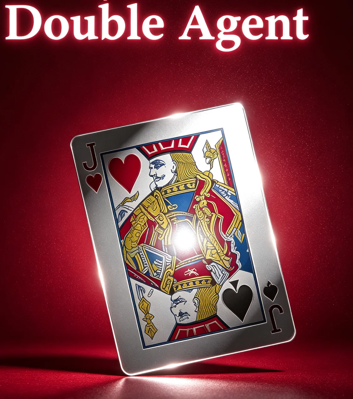 Image of Double Agent Zaubertrick Sofortige Kartenverwandlung Close-Up Gimmick mit unsichtbarem Pokerdeck Komödienrequisite für Magier