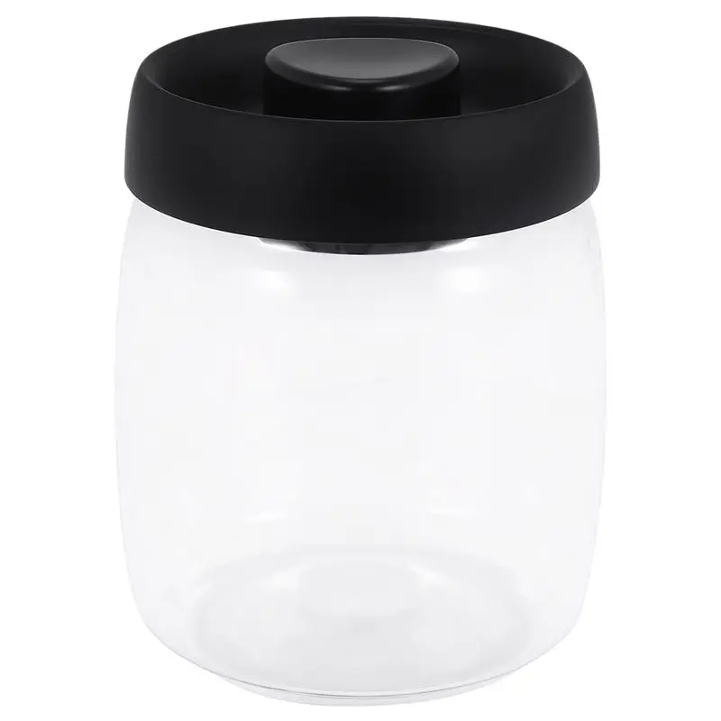 AT63-Coffee Bean Storage Container Glass Vacuum Jar Sealed Nordic Kitchen Storage Snack Tea Milk Powder Container Storage
