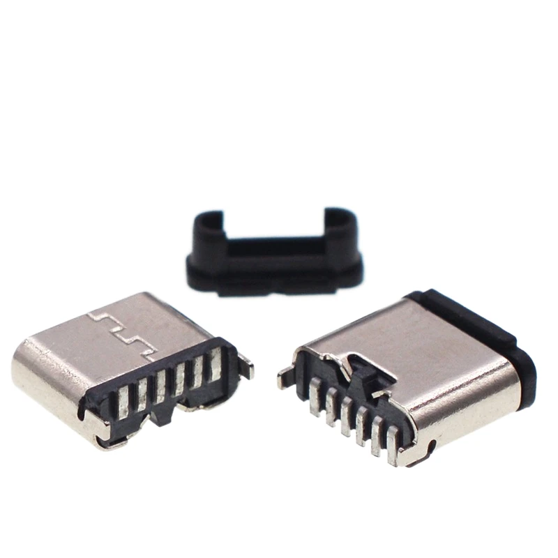 USB Connector Type C 6PIN Female USB 3.1  3A High Current Fast Charging For Electric Toys, Small Fans, Headphone Charging Port