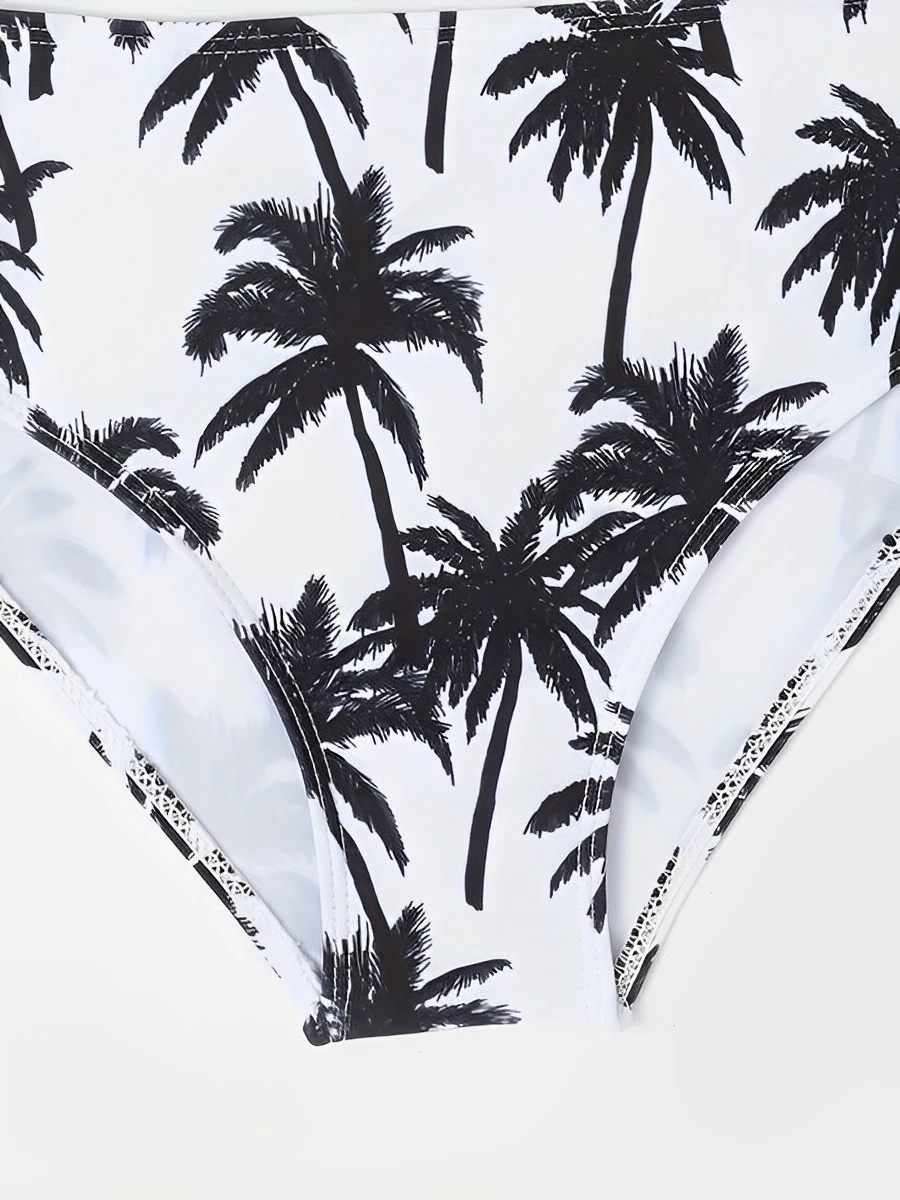 2026 Print Strappy High Waist Bikini Girls Swimsuit Kids Swimwear Female Children\'s Bathers Bathing Swimming Swim Suit Beachwear