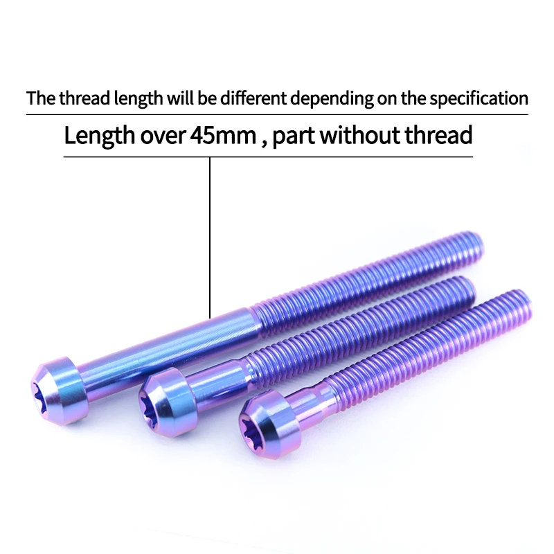 مسامير التيتانيوم M4M5M6M8M10 GR5 مسامير فرامل رأس الدراجة النارية مسامير معدلة