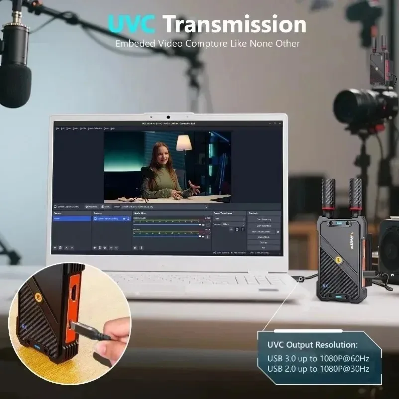 400M HDMI-Compatible Wireless Video Transmitter Receiver Kit 1080P HD Extender Adapter Dongle For Laptop Monitor Projector
