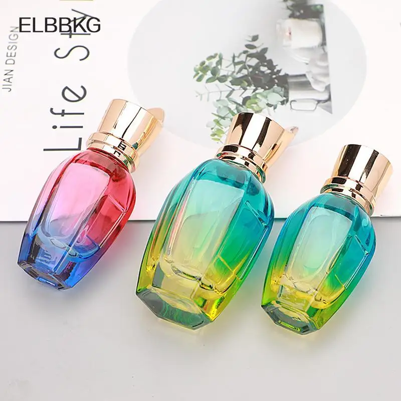 28ml Perfume Bottle Glass Colorful Portable Refillable Travel Perfume Atomizer Empty Makeup Container Mist Spray Bottle