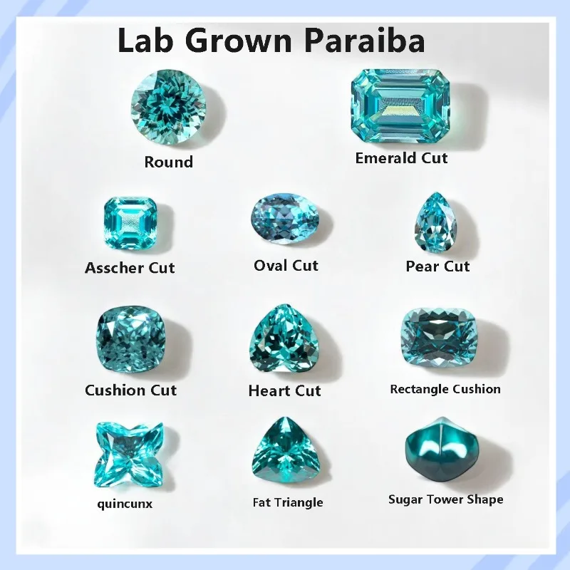 

Lab Grown Paraiba VVS1 Charm Gemstone for Diy Jewelry Making Pendant Bracelet Rings Materials Selectable AGL Certificate