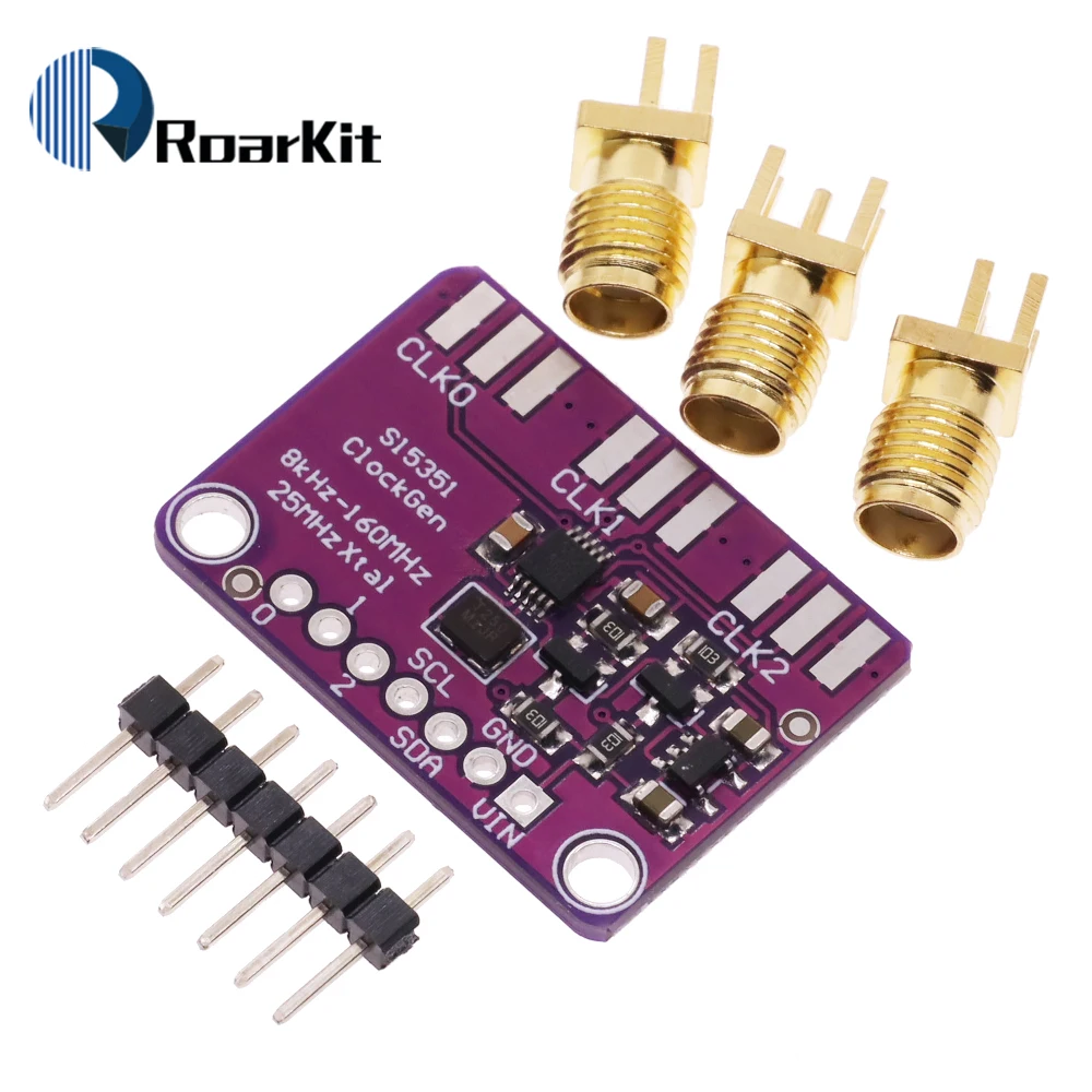 clock-generator-breakout-board-module-para-arduino-gerador-de-sinal-8khz-160mhz-dc-3v-5v-si5351a-si5351-i2c-1-pc-5-pcs-10pcs