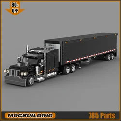 Peterbilt 379 MOC Building Blocks City Car Vehicle Cargo Technology Bricks DIY Assembly Model National Collection Toys Gift