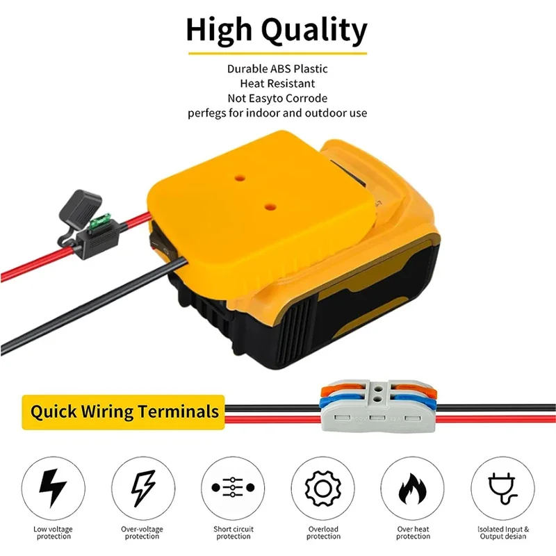 Bateria zewnętrzna konwerter adaptera do baterii Dewalt 18V 20V DIY akcesoria do elektronarzędzi konwersja akumulatora przedłużacza elektrycznego