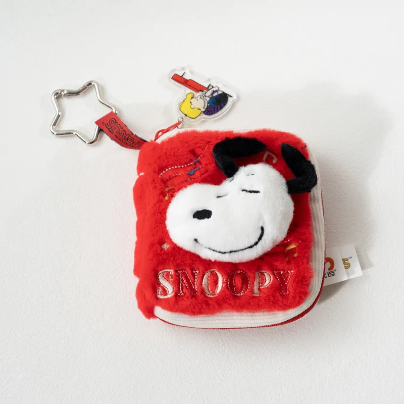 Cute Snoopy Comic Diary Pendant Coin Purse Earphone Storage Bag Lovely Snoopy Plush Ornament Small Accessory Bag Wholesale
