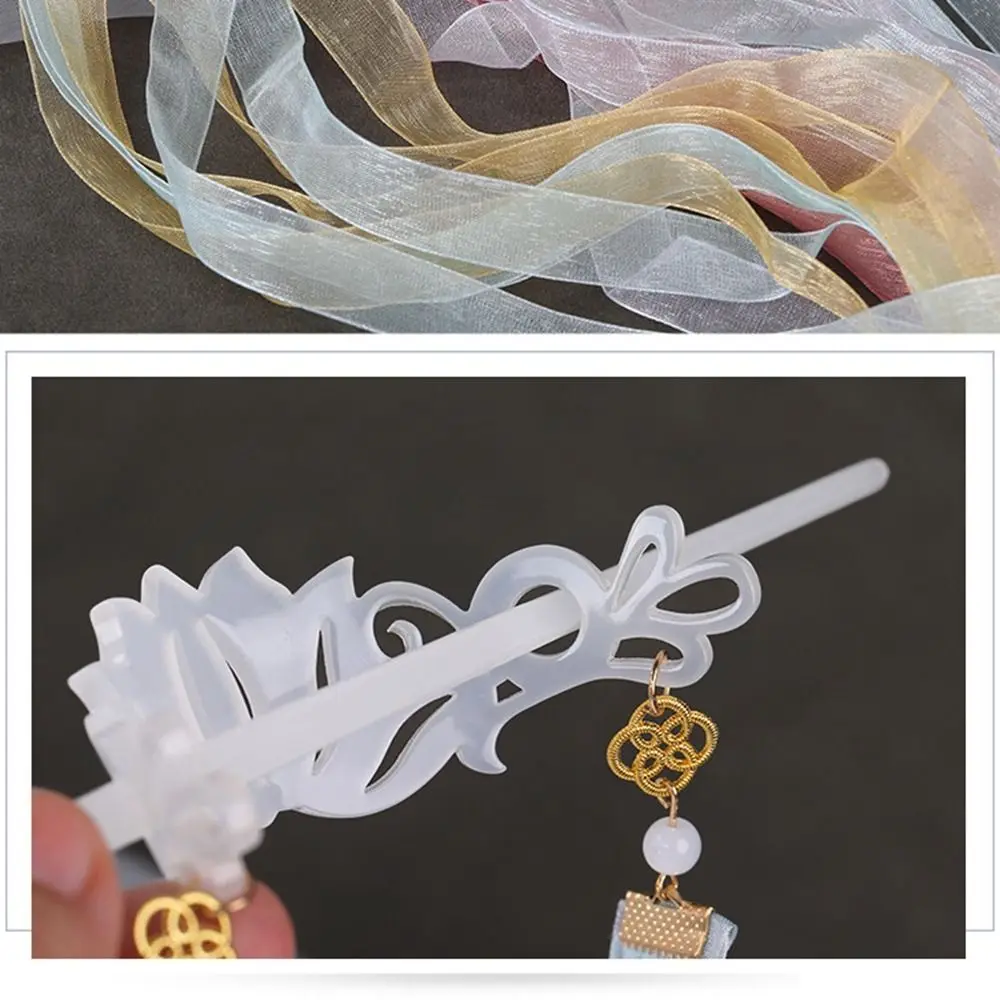 Acetic Acid Bride Headdress Tassel Hairpin Hanfu Hair Sticks Ancient Style Hairpin Ancient Hair Crown Chinese Style Headwear