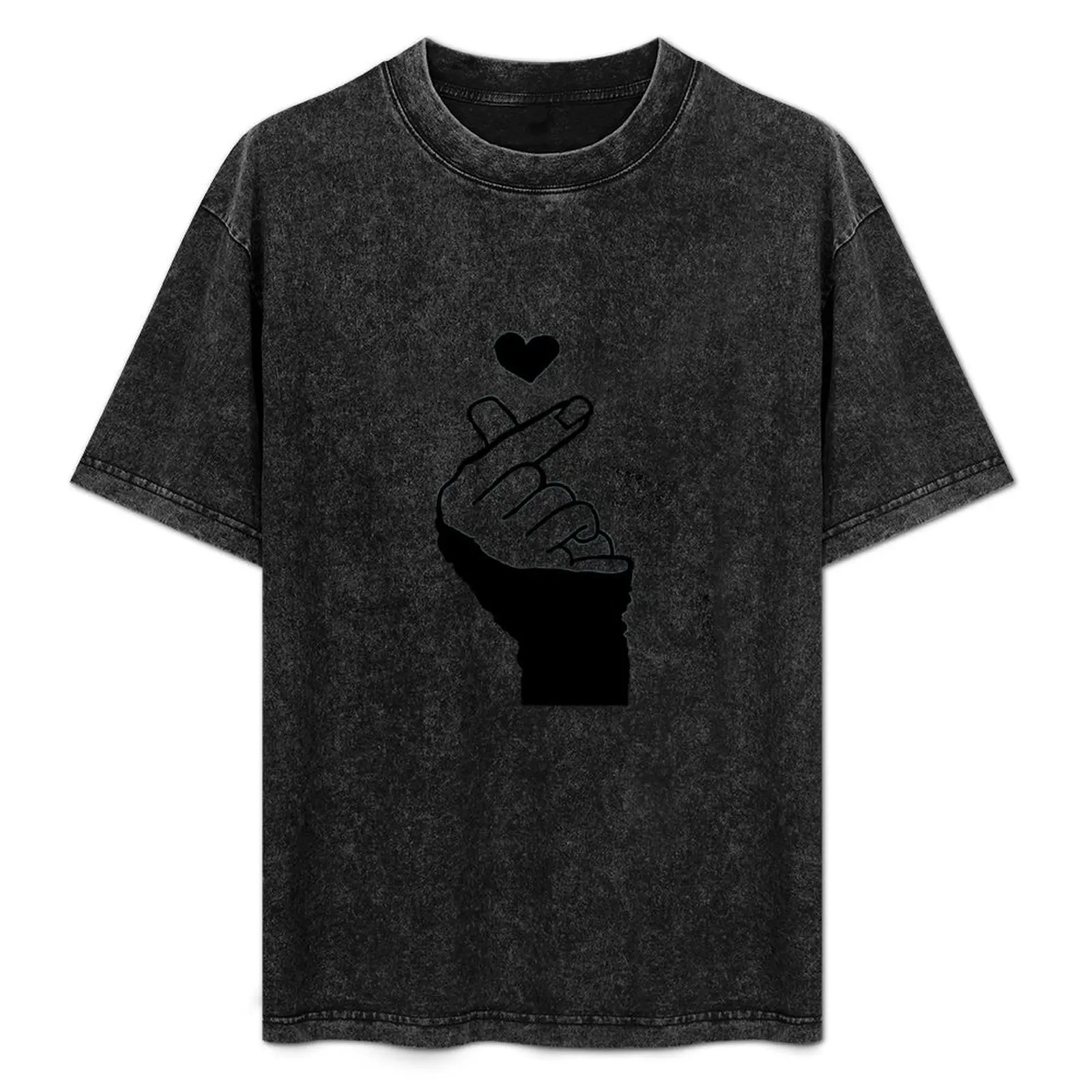 Heartu Hand Heart T-Shirt Fashion Letter Print T-Shirt