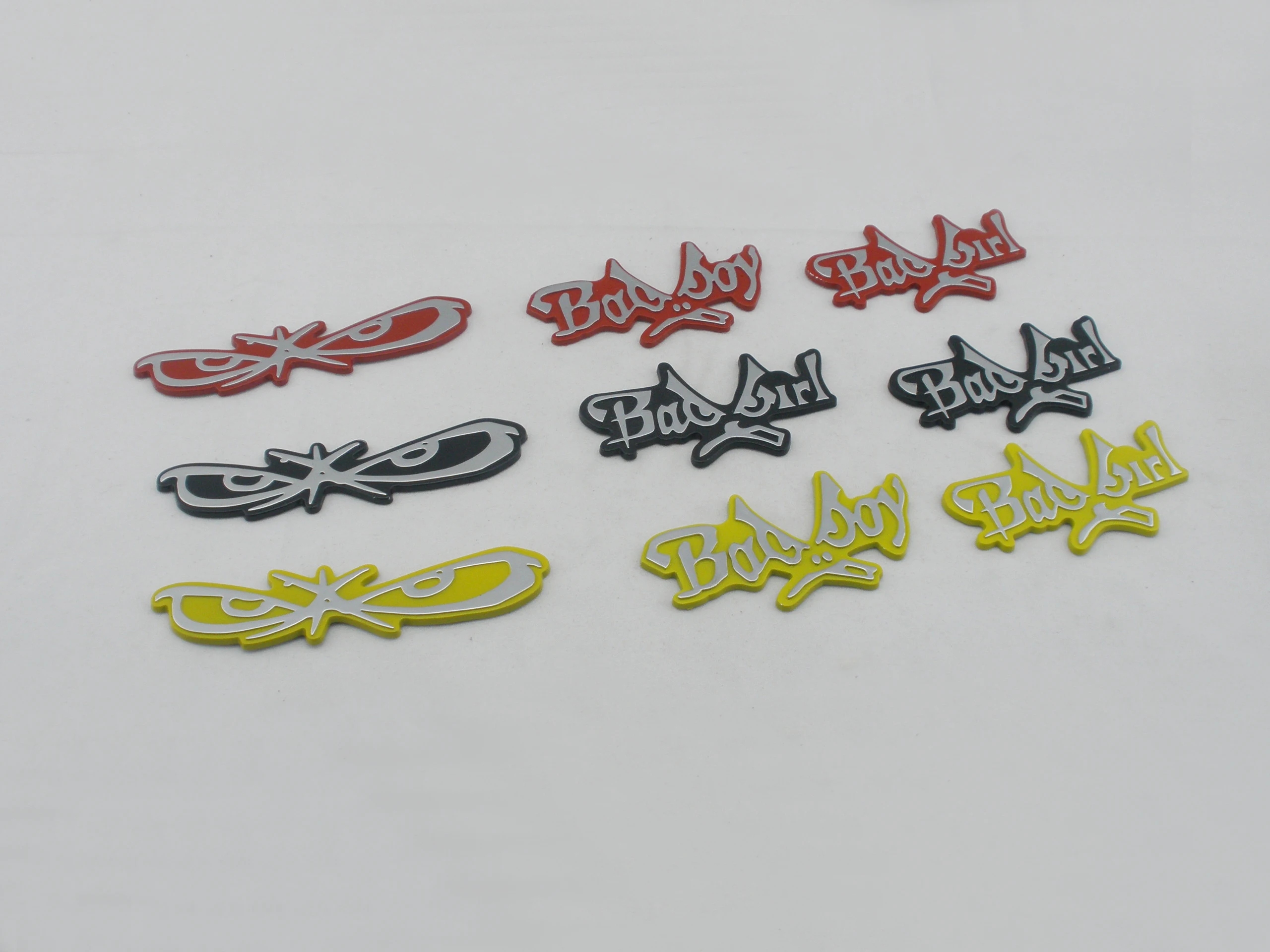 

1 PIC DIY "BADBOY" "BADGIRL" 3D Emblem Car Sticker Accessories Decoration Strong Adhesive