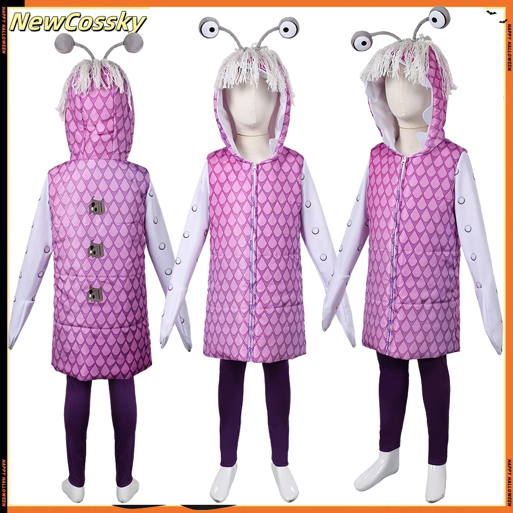 

Kids Boo Cosplay Costume Cartoon Monsters Hooded Coat Pants Outfits Halloween Carnival Party Children Disguise Boys Girls Suit