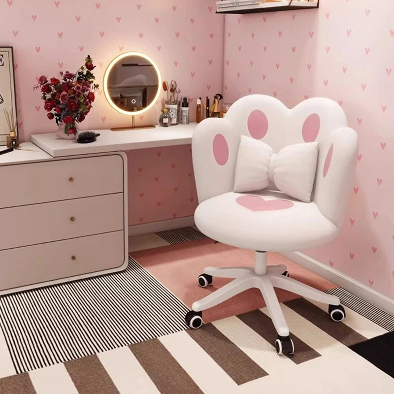 

Kawaii Bedroom Office Chair Study Playseat Lazy Leather Nordic Office Chair Comfortable Designer Silla Oficina Salon Furniture