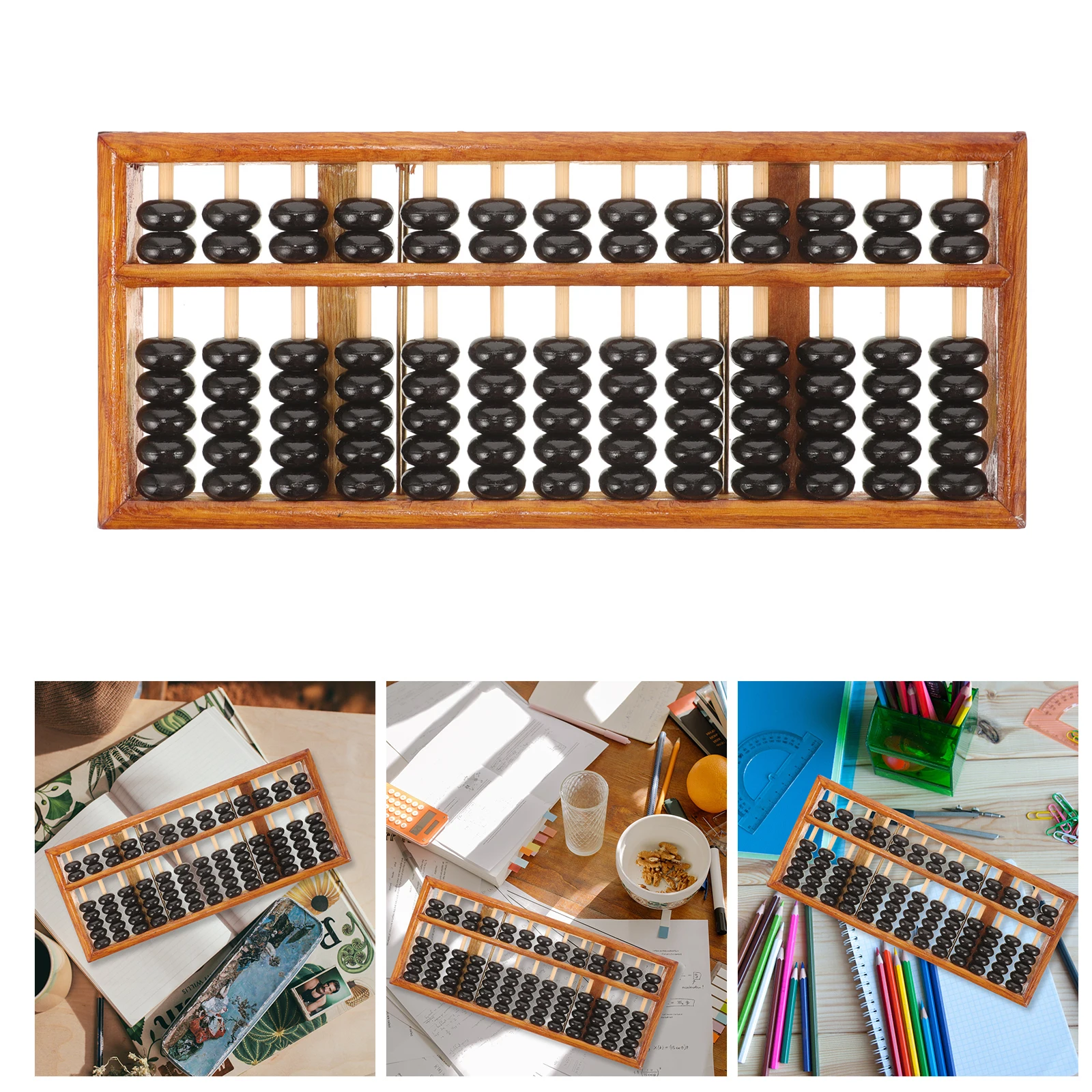

Children'S Abacus 13 Column 7 Beads Wooden Math Learning Tool Retro Calculating For Kids School Home Office Use Brain